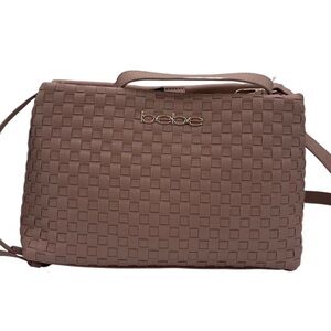 Bebe Elegant Pink Woven Purse